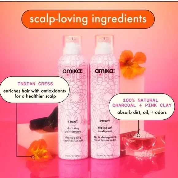 Amika reset cooling gel hair conditioner hydrates and refreshes - Picture 2 of 6